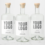 Custom Logo Minimalist Liquor Bottle Labels (Bottles)