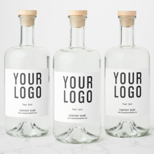 Custom Logo Minimalist Liquor Bottle Labels (Bottles)