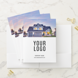 Custom Photo Business Folders Logo and Card Slot (In Situ)