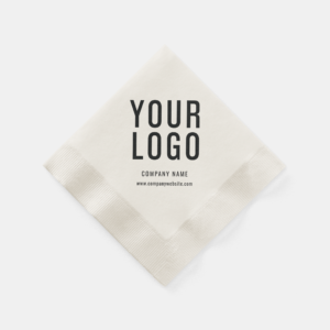 Ecru Personalized Business Napkins (Corner)
