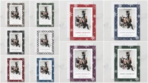Modern Custom Photo Business Christmas Cards
