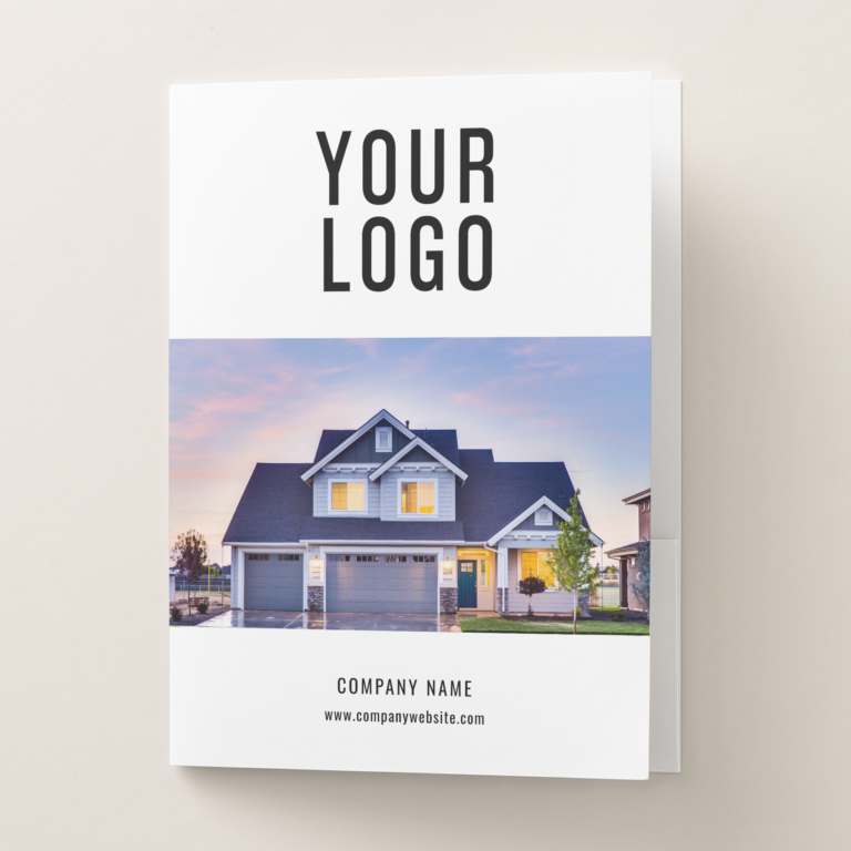 Photo Logo and Card Slot Business Folders (Front)