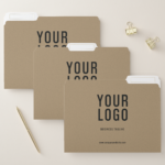 Professional Business Logo Faux Kraft File Folders (Set)