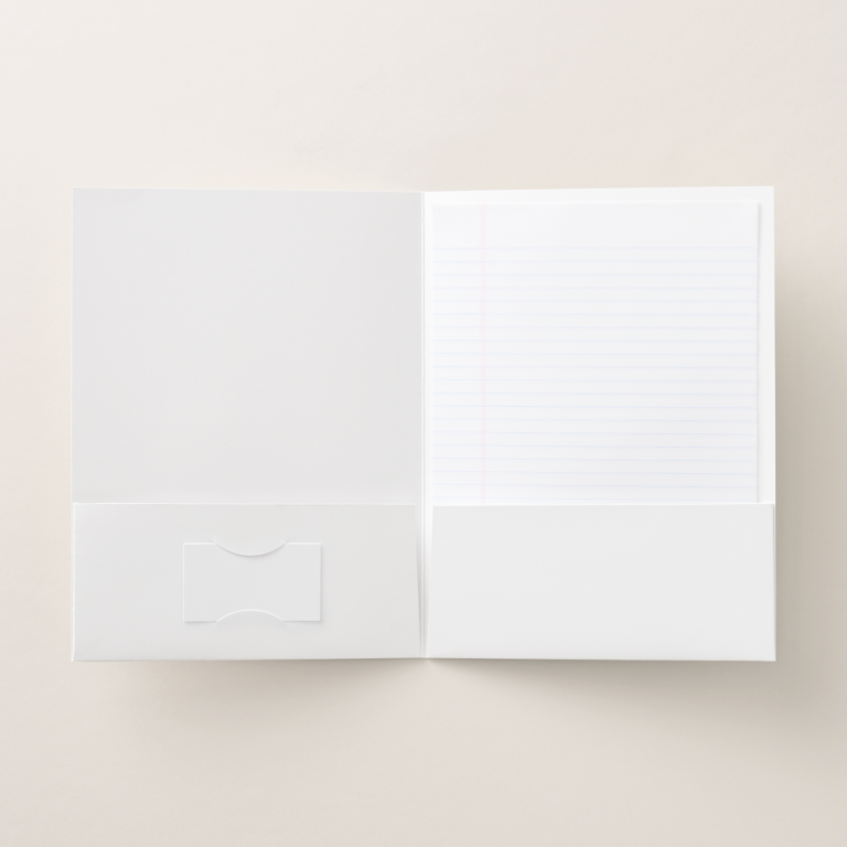 Simple Business Logo Card Slot Pocket Folder (Inside)