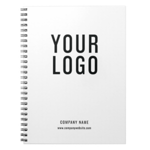 White Custom Notebook With Logo (Front)
