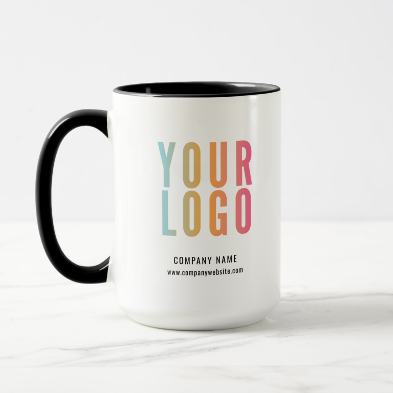 Black Coffee Mugs With Company Logo