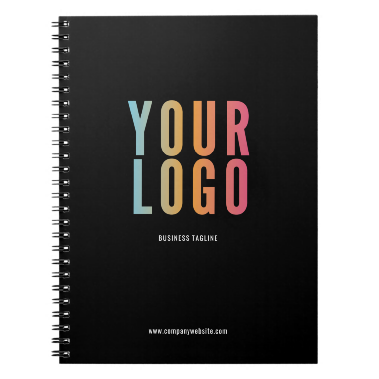 Black Custom Branded Notebooks