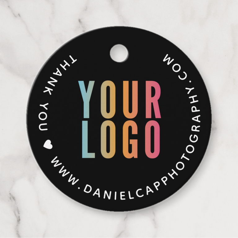 Black Personalized Hang Tags