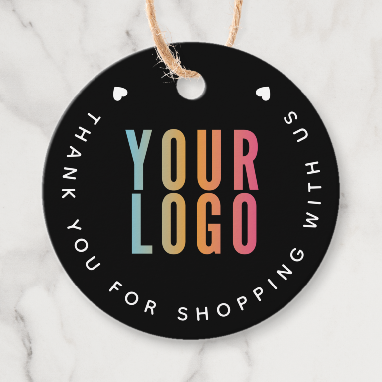 Black Product Hang Tags