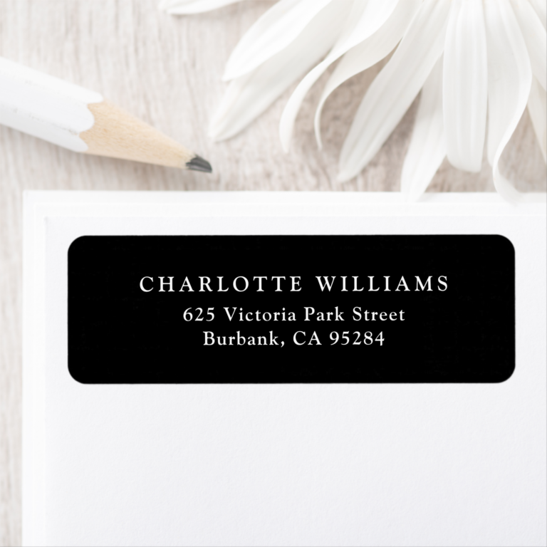 Black Return Address Labels