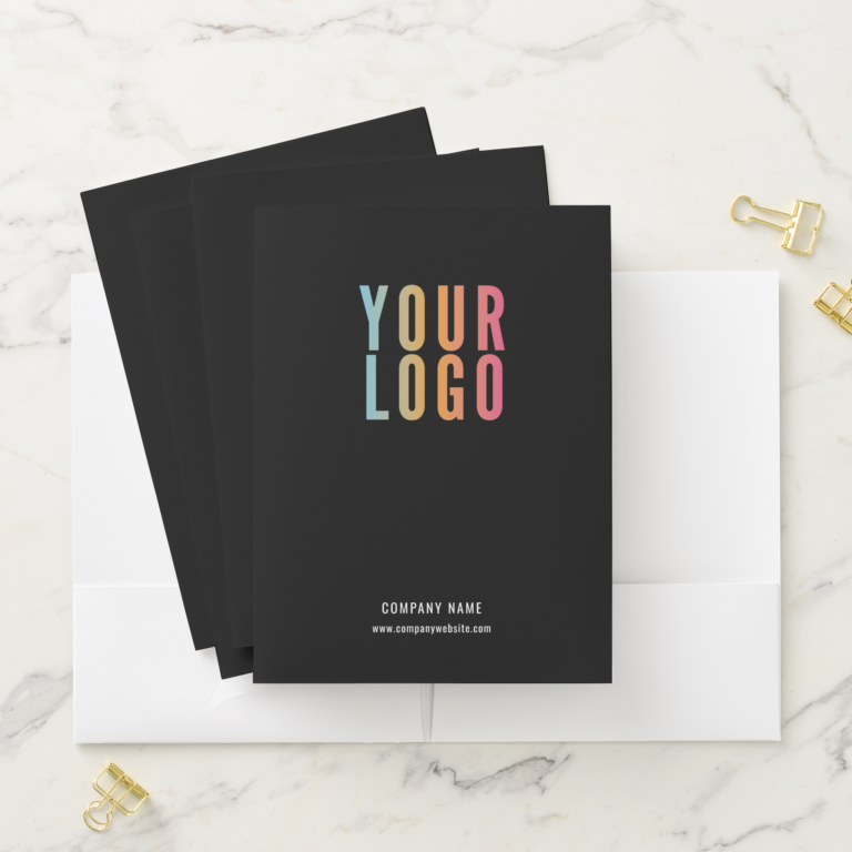 Custom Folders With Pockets And Logo