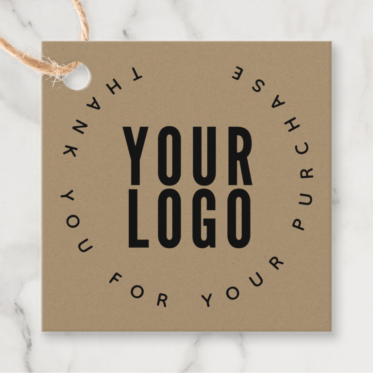 Faux Kraft Paper Custom Hang Tags With String