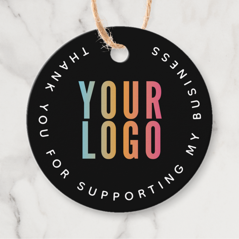 Round Hang Tags Black