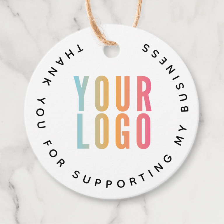 Round Hang Tags White