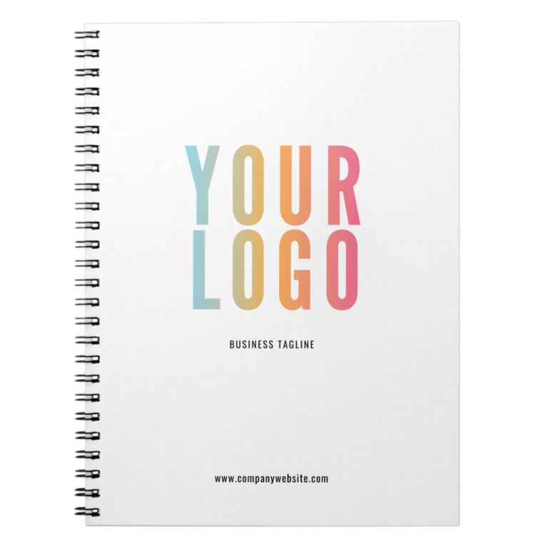 White Custom Branded Notebooks