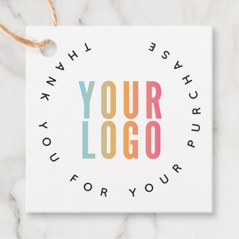 White Custom Hang Tags With String