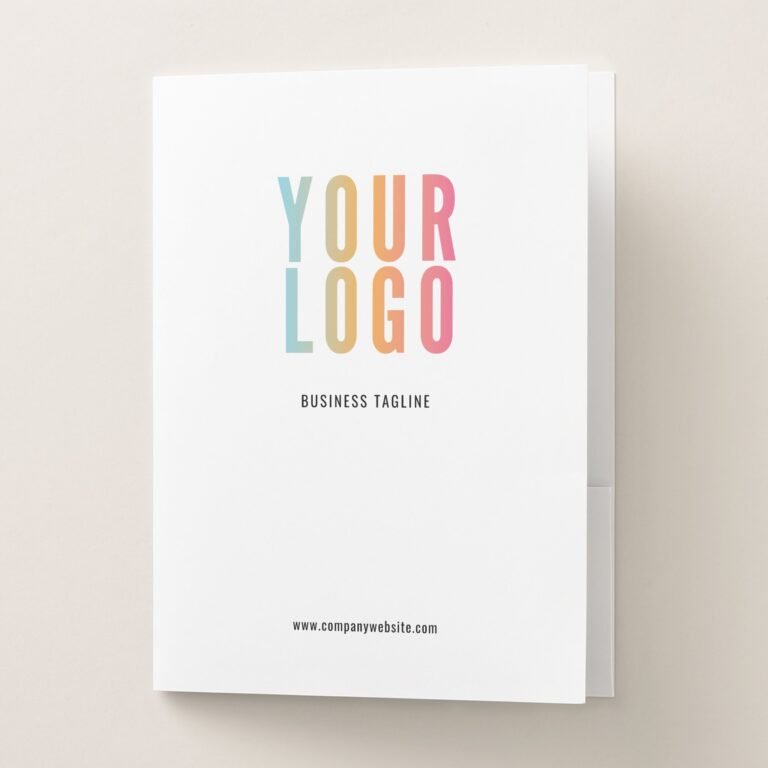 White Custom Pocket Folders