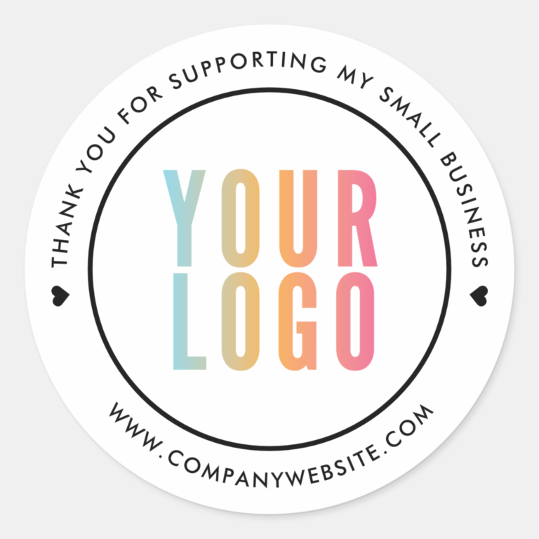 White Thank You For Supporting My Small Business Stickers