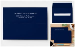 Navy Blue Wedding Envelopes